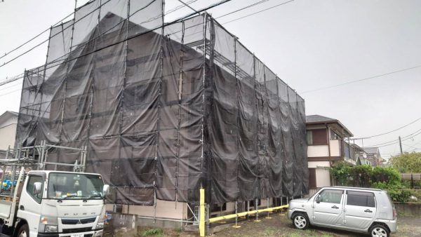 神奈川県平塚市にて外壁塗装、屋根塗装、鉄骨塗装着工しました